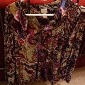 Chico's paisley multi-colored blouse